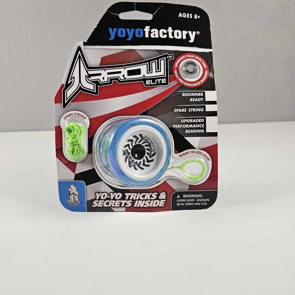 YoYoFactory Arrow Elite Blue Yo-Yo Beginner Performance Bearing Spare String